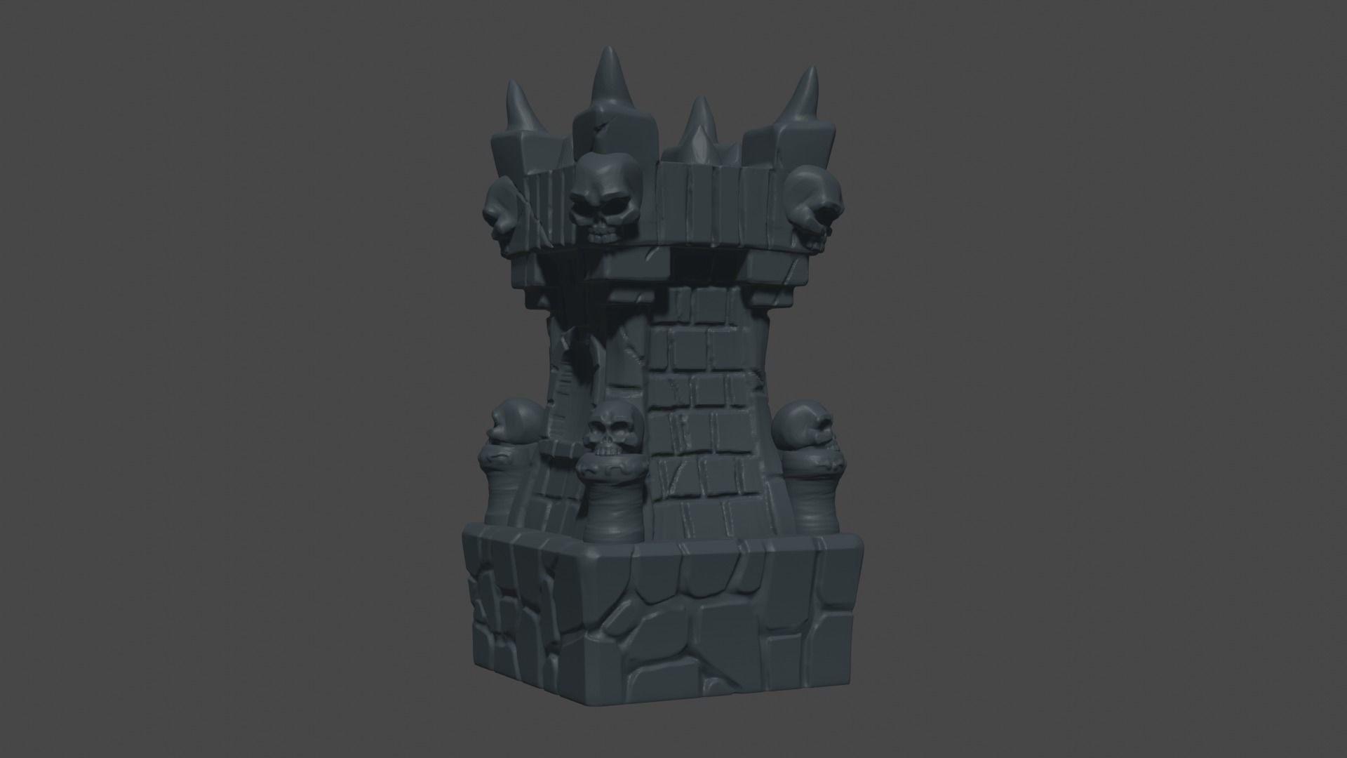 Fantasy undead army chess set  3D print model_13