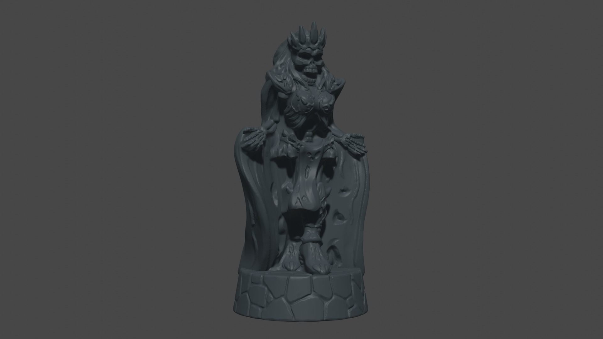 Fantasy undead army chess set  3D print model_10