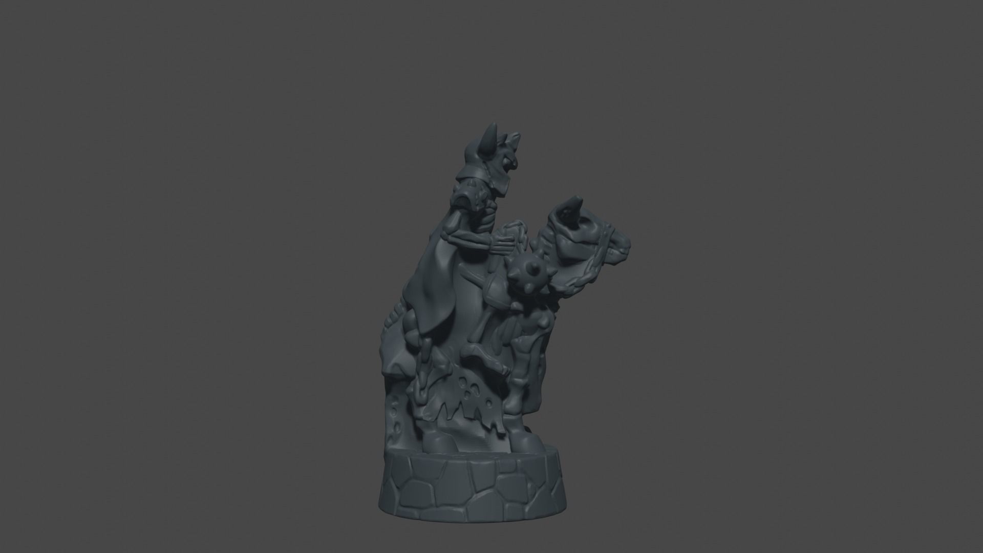 Fantasy undead army chess set  3D print model_6