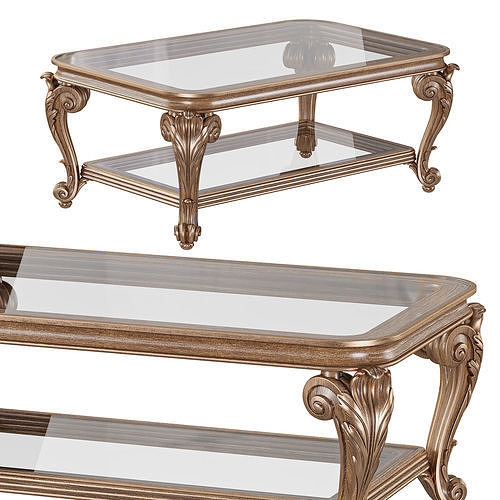 Luxury Louise Coffee table  Low-poly 3D model