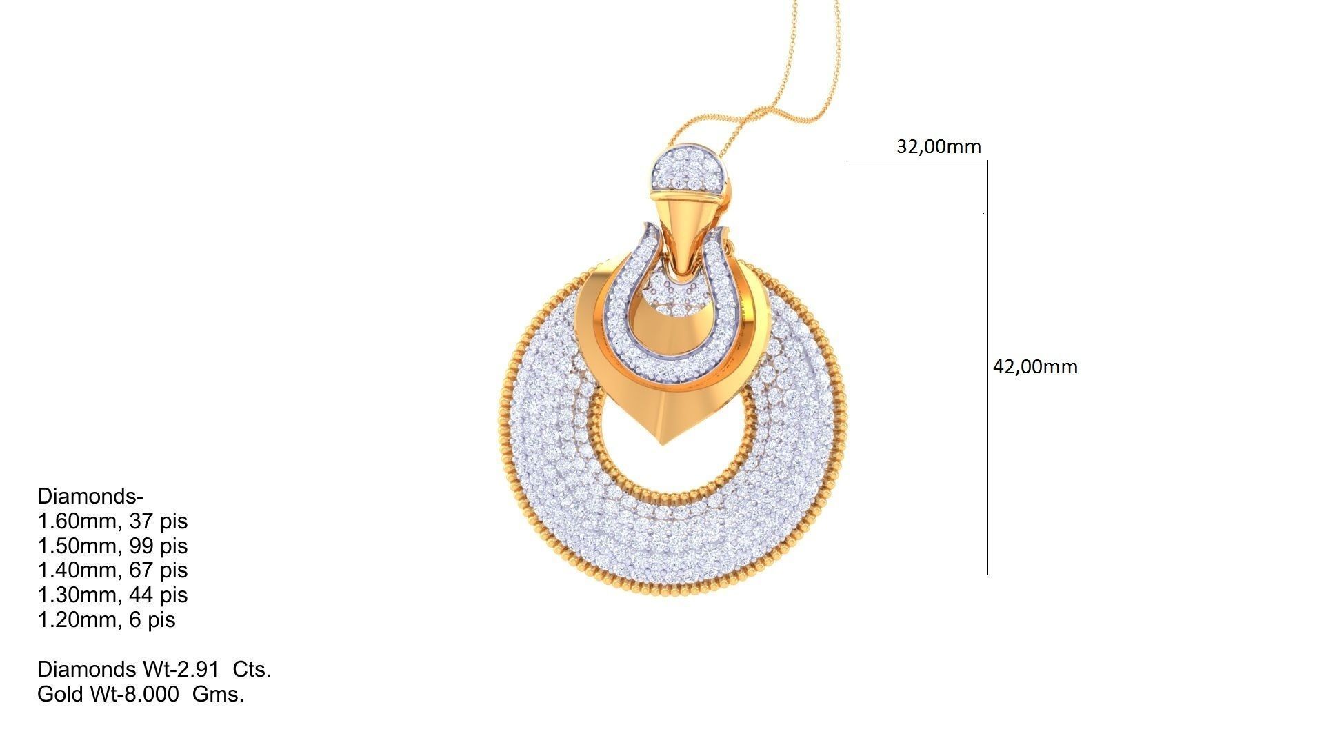 Women Pendant 3dm STL OBJ FBX Renders Details 3D print model_2