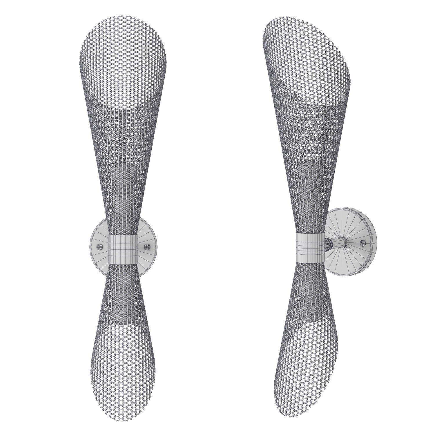 1stdibs Rewire Custom Brass Perforated Sconce 3D model_5