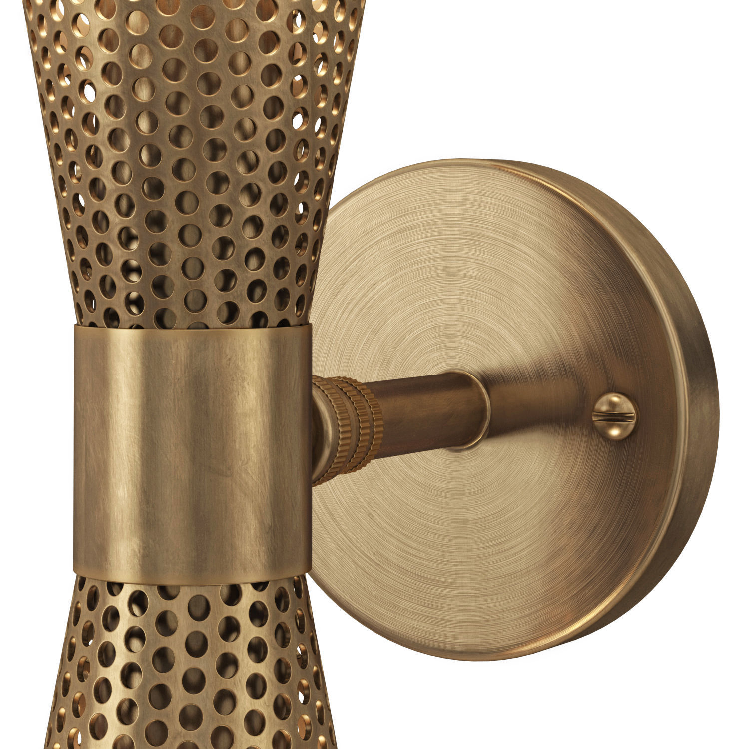 1stdibs Rewire Custom Brass Perforated Sconce 3D model_3