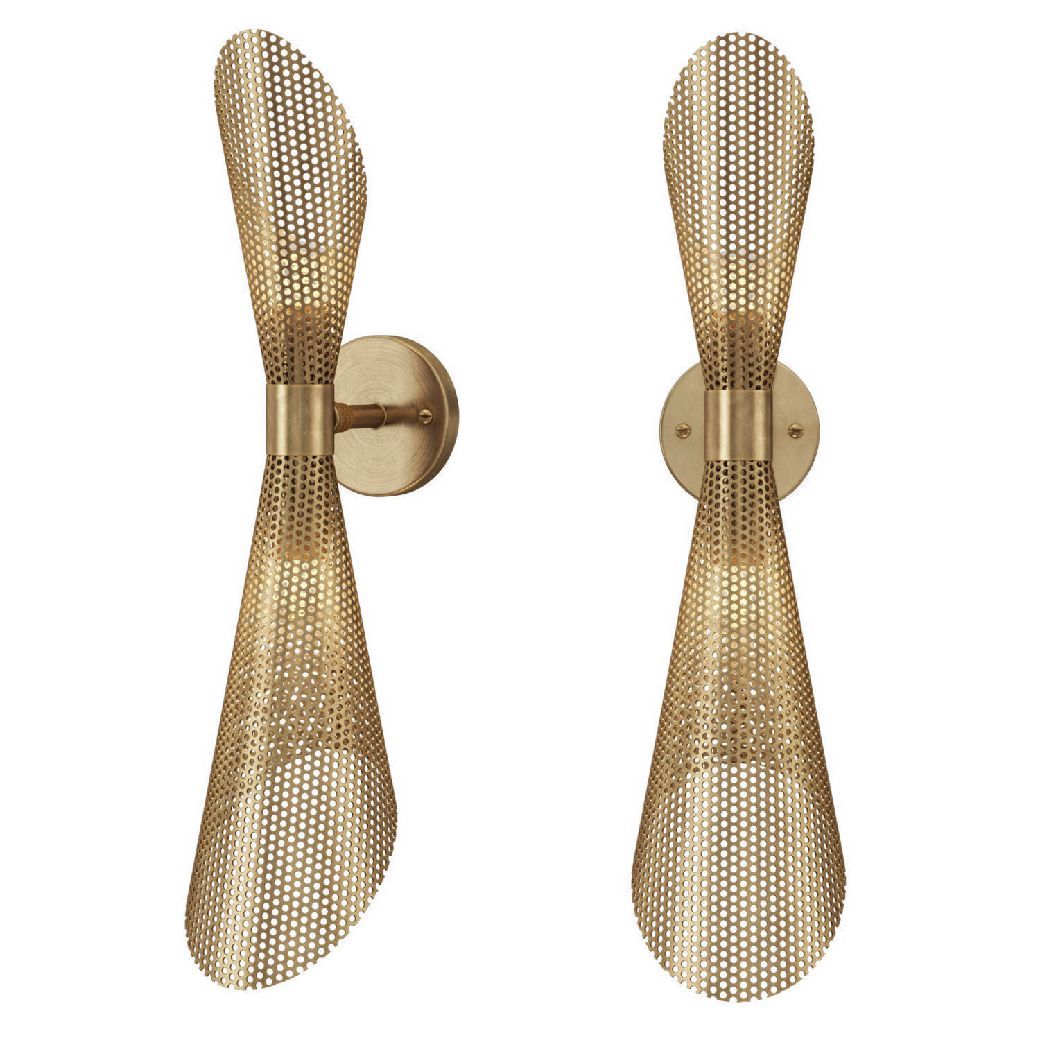 1stdibs Rewire Custom Brass Perforated Sconce 3D model_1