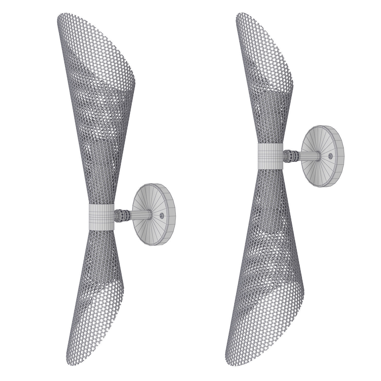 1stdibs Rewire Custom Brass Perforated Sconce 3D model_6