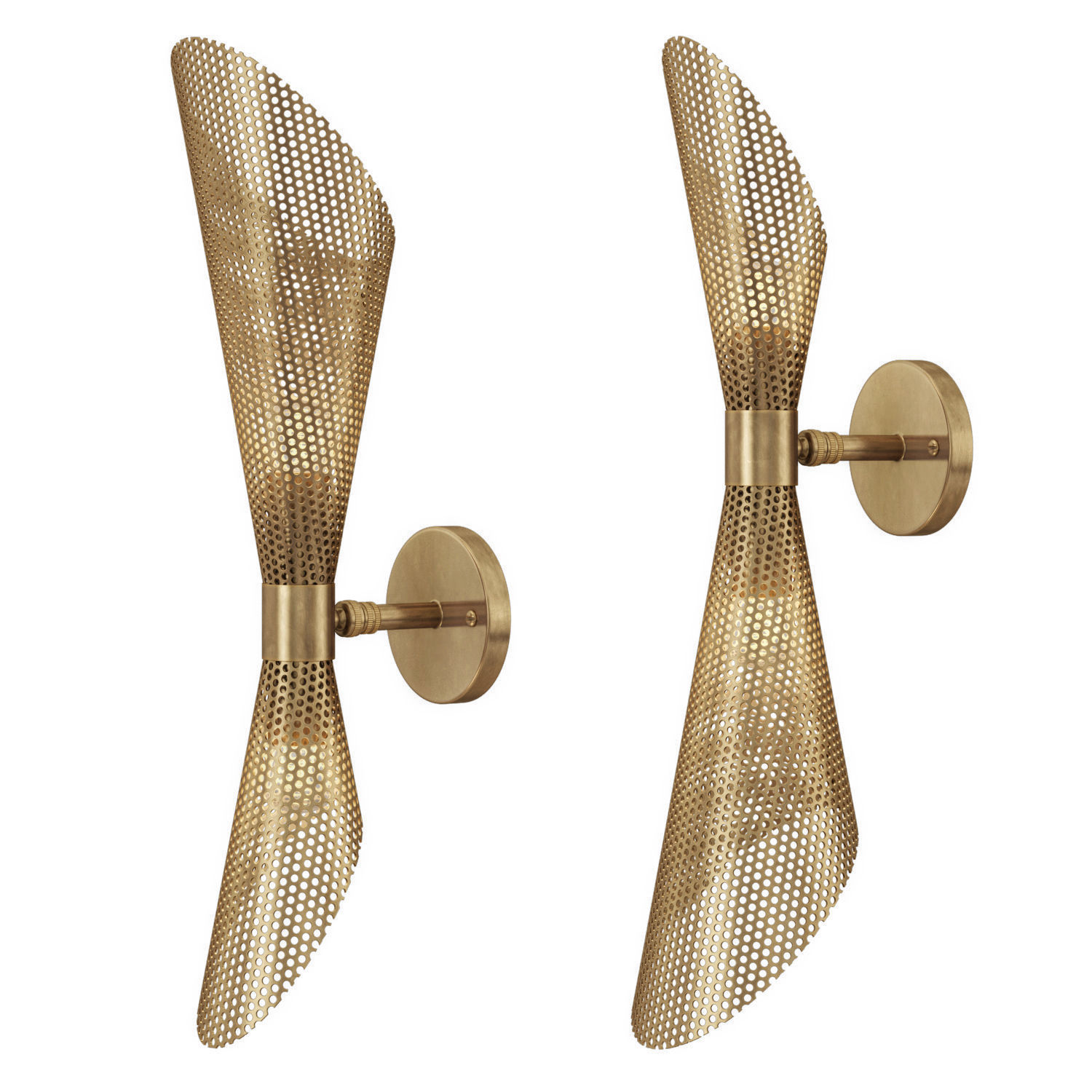 1stdibs Rewire Custom Brass Perforated Sconce 3D model_2