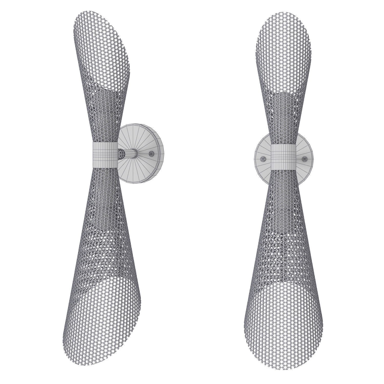 1stdibs Rewire Custom Brass Perforated Sconce 3D model_7