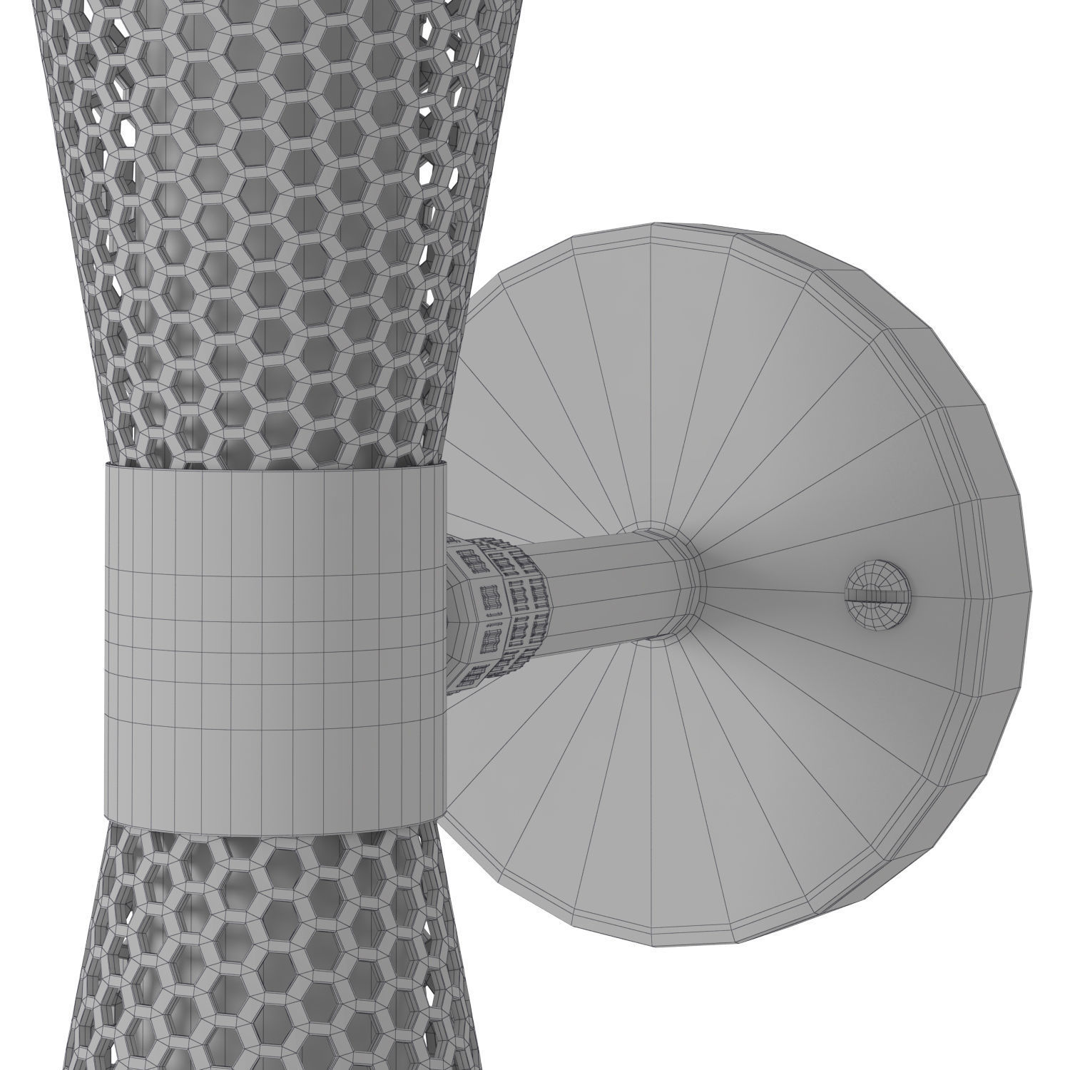 1stdibs Rewire Custom Brass Perforated Sconce 3D model_8