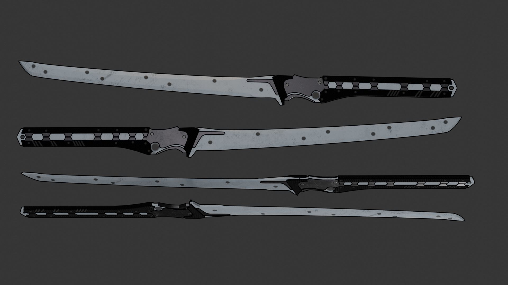 Raiden sword Low-poly 3D model_4