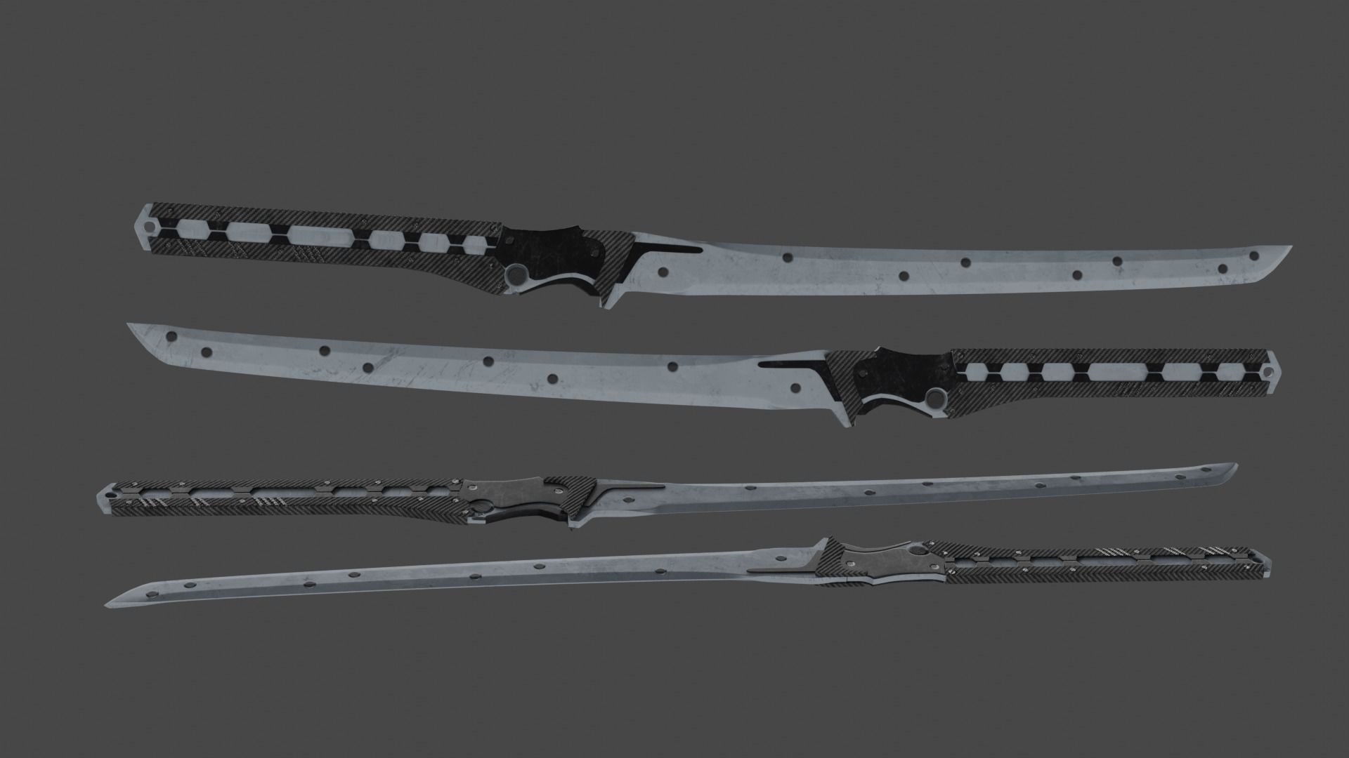 Raiden sword Low-poly 3D model_5