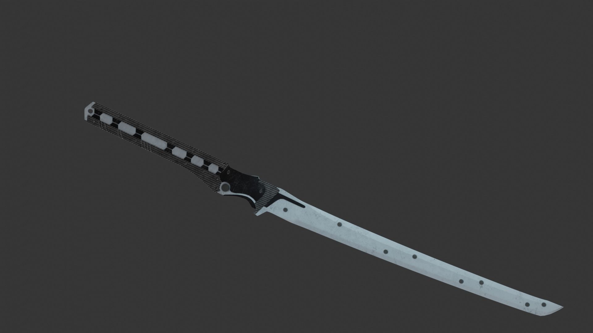 Raiden sword Low-poly 3D model_2