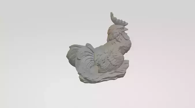 Rooster statue of Free 3D print model