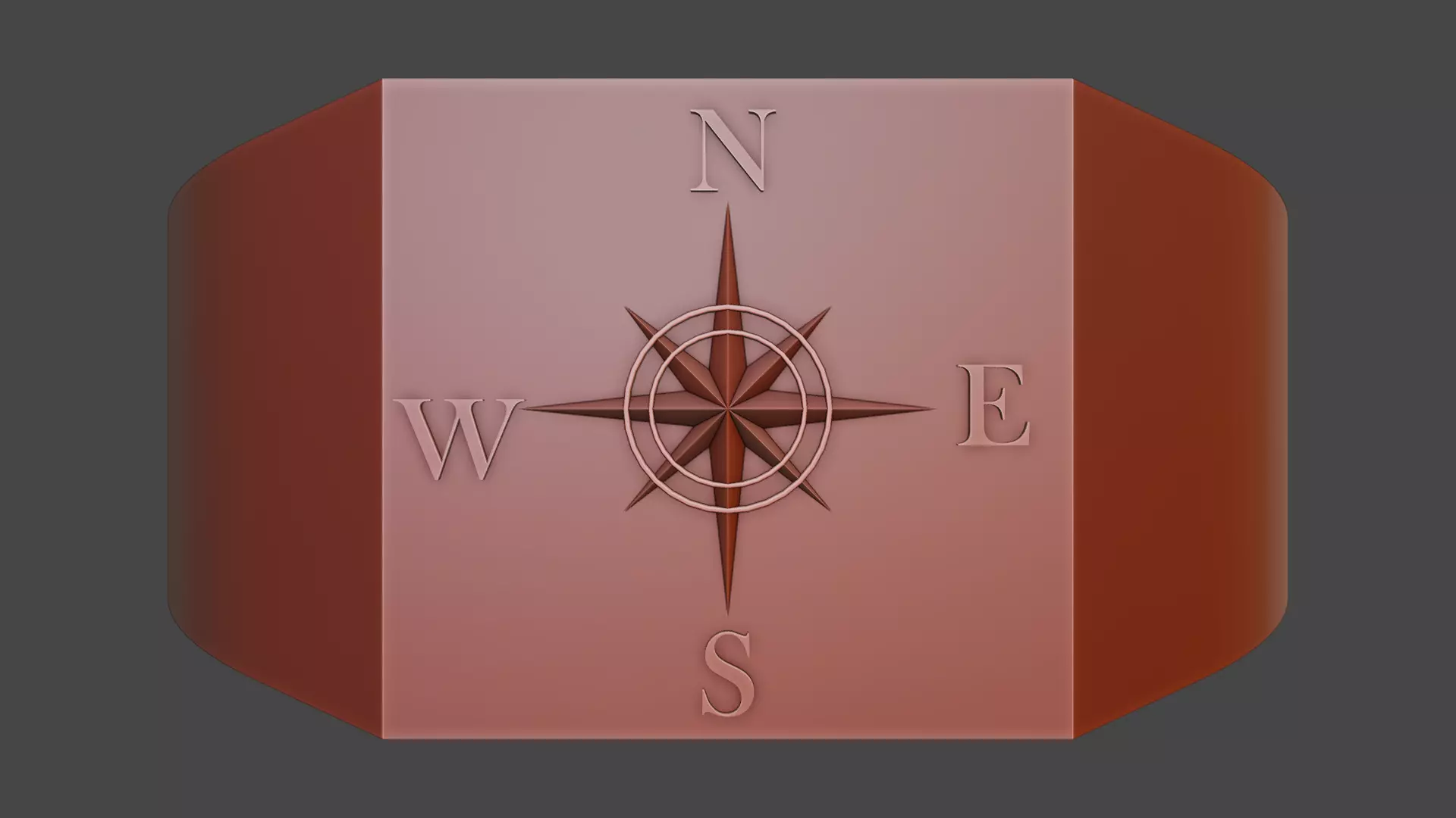 compass ring 3D print model_0