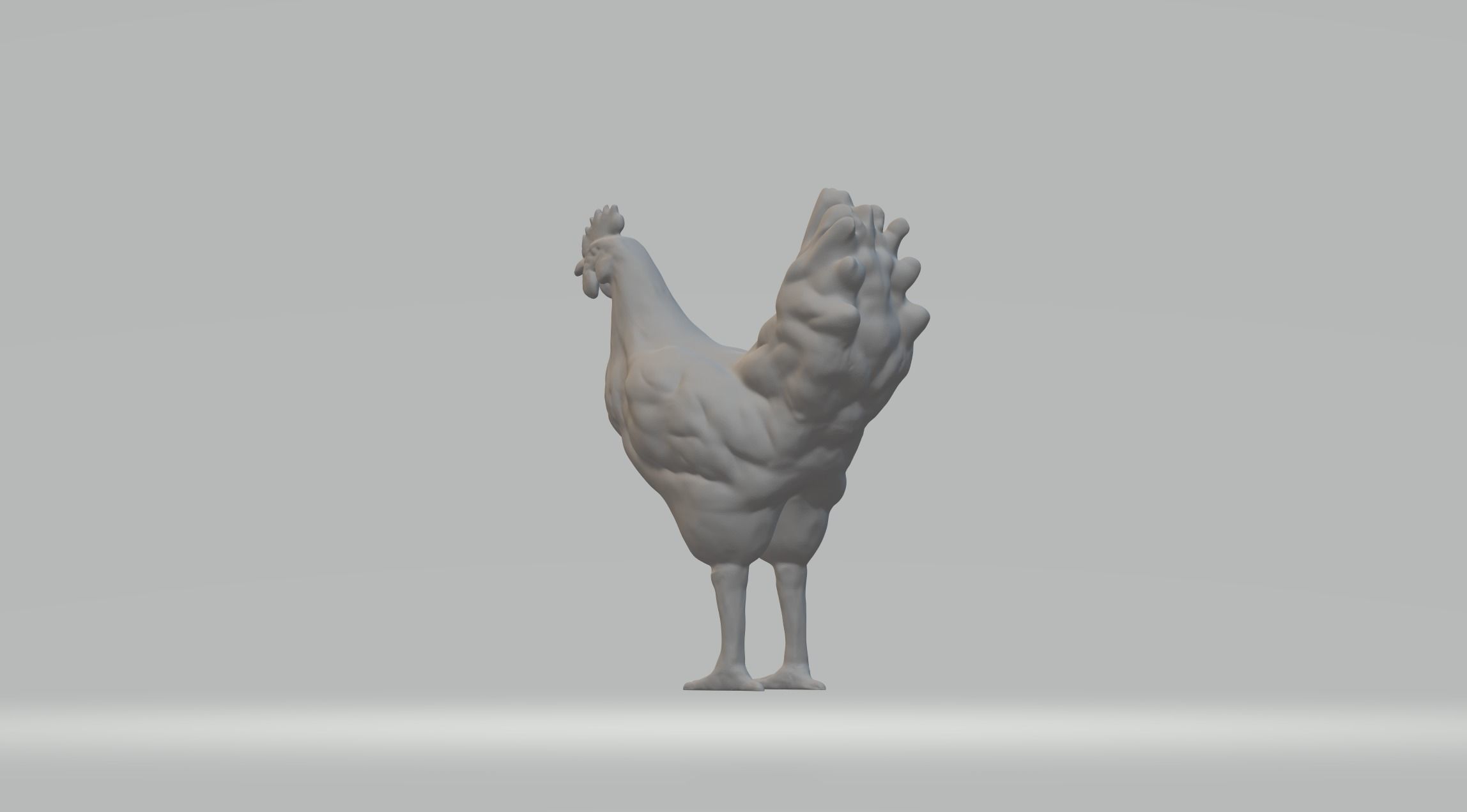 Hen Sculpture 3D print model_2