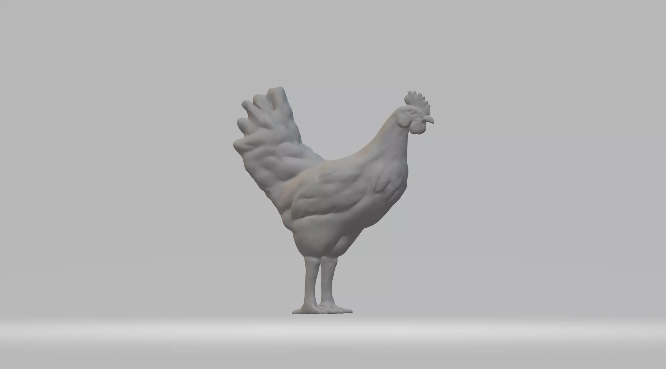 Hen Sculpture 3D print model_0