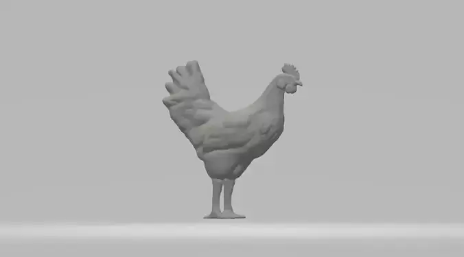 Hen Sculpture 3D print model