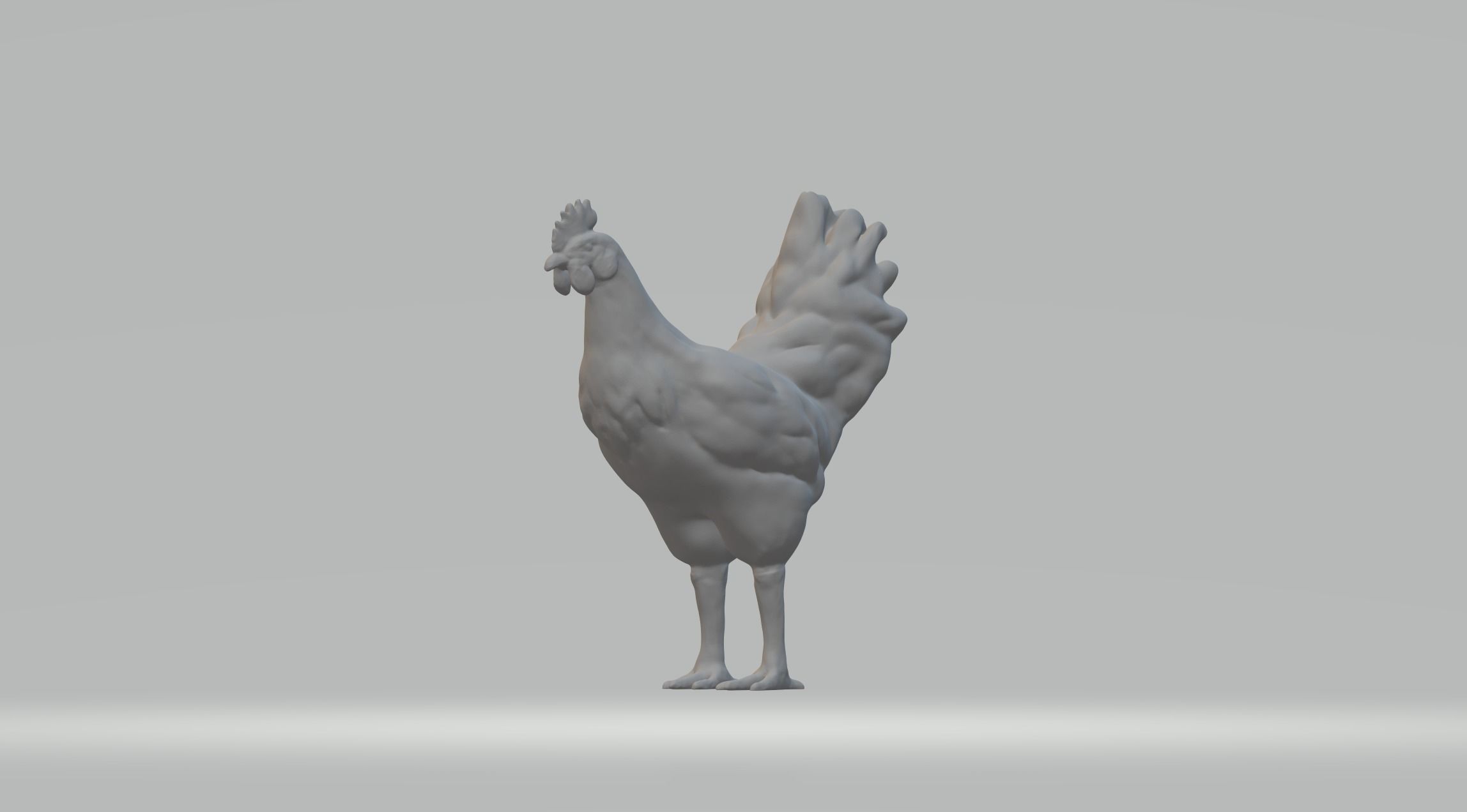 Hen Sculpture 3D print model_1