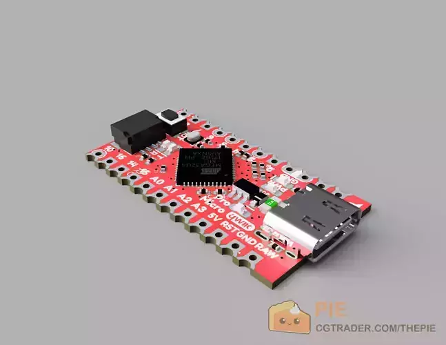 SparkFun Qwiic Pro Micro 3D model