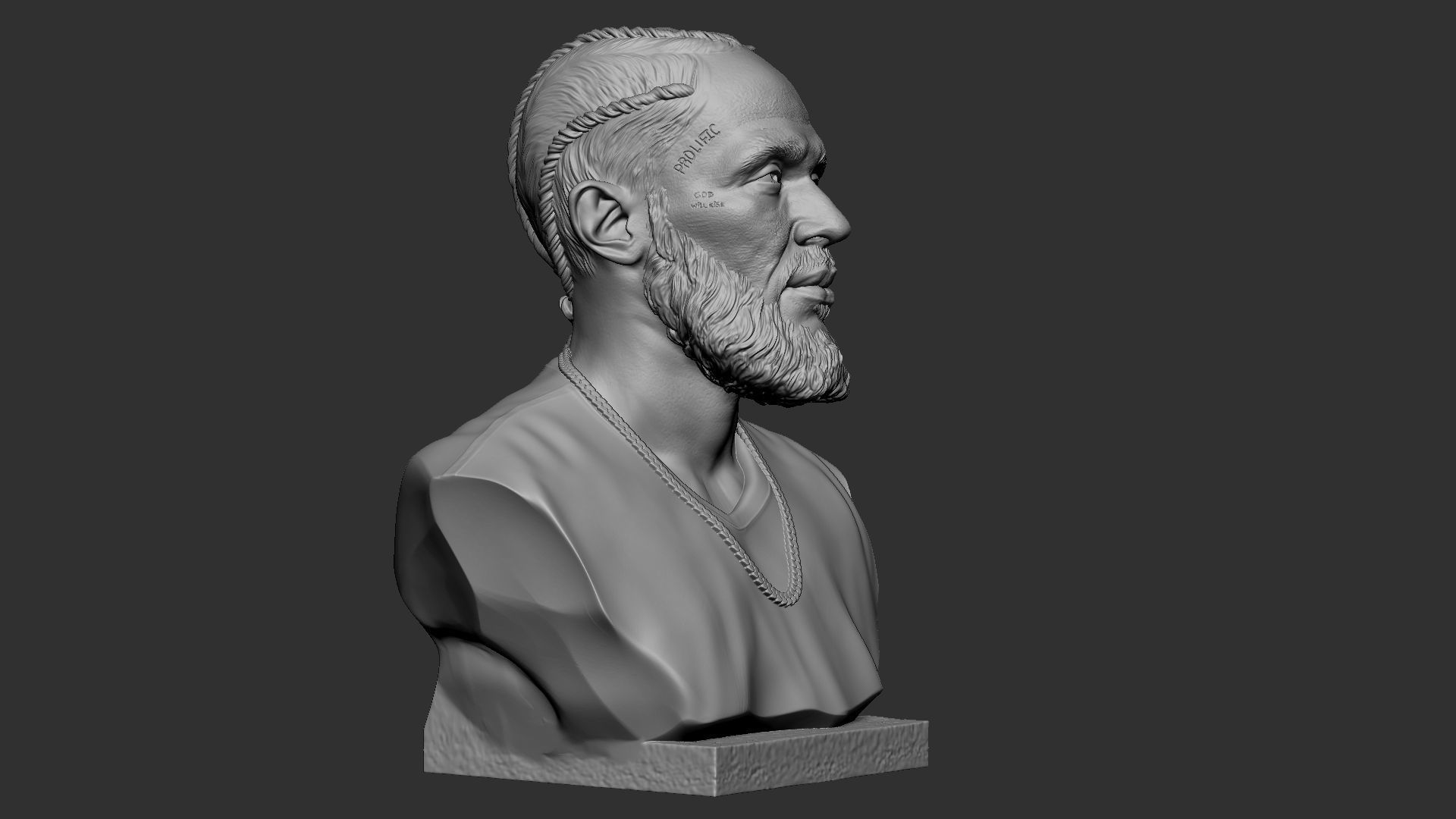 Nipsey Hussle 3D print model_17