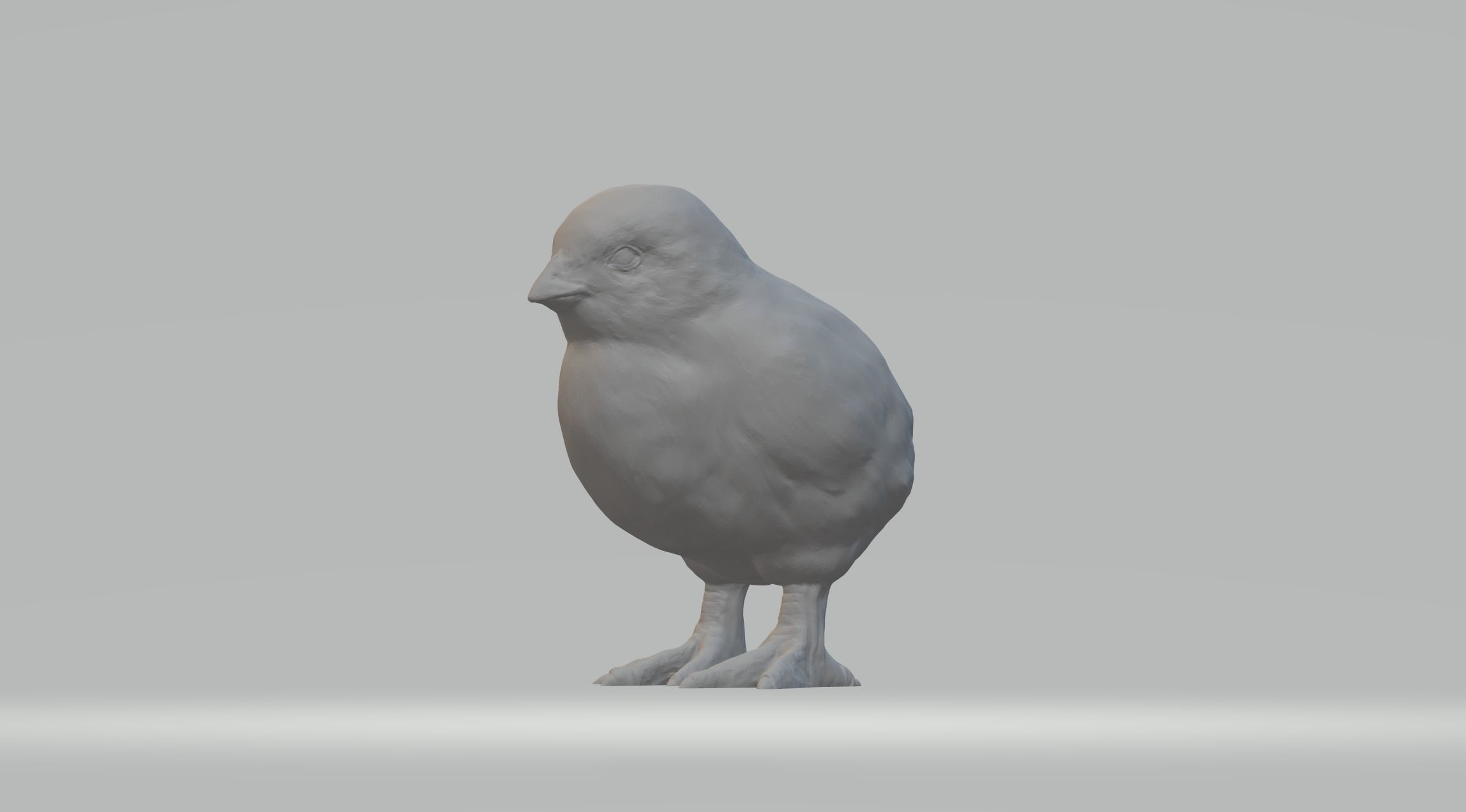 Chick bird 3D print model_1