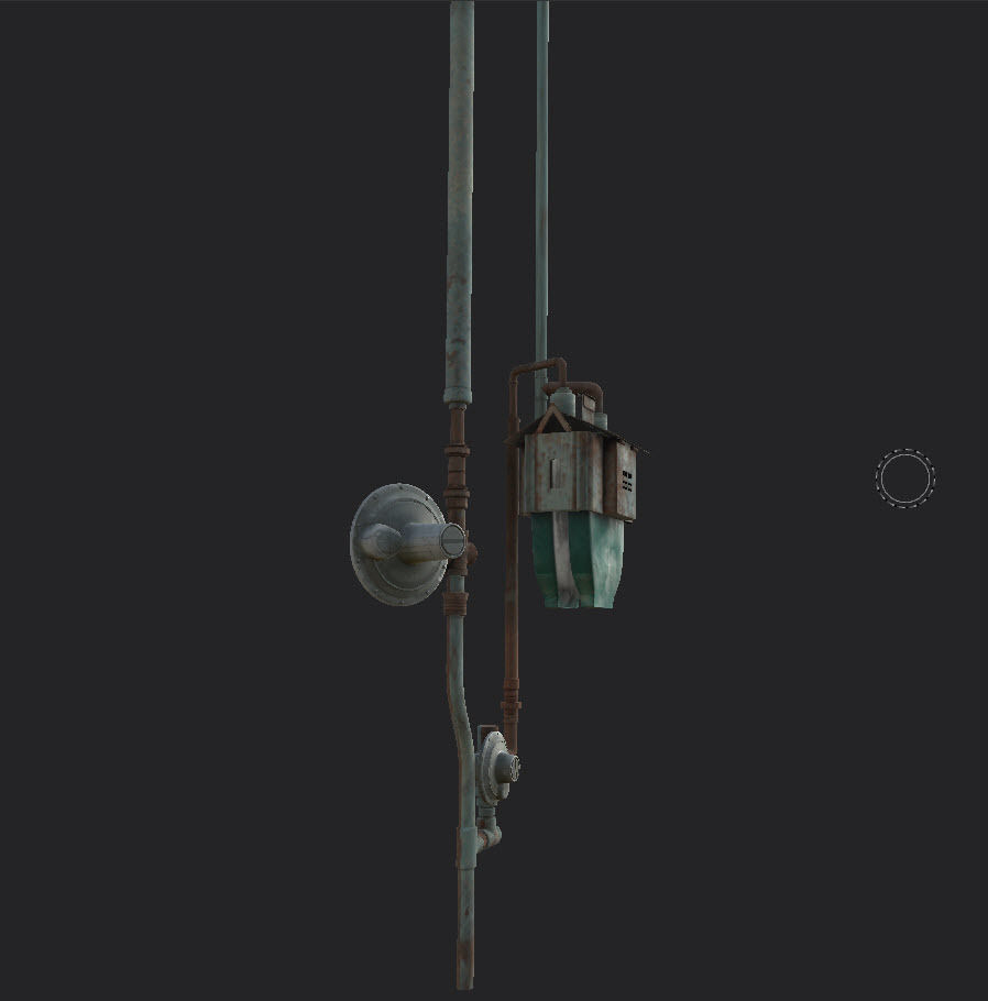 Gas Meters Low-poly 3D model_5
