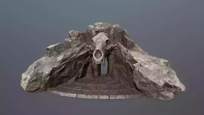 Skull Gate 8 Low-poly 3D model