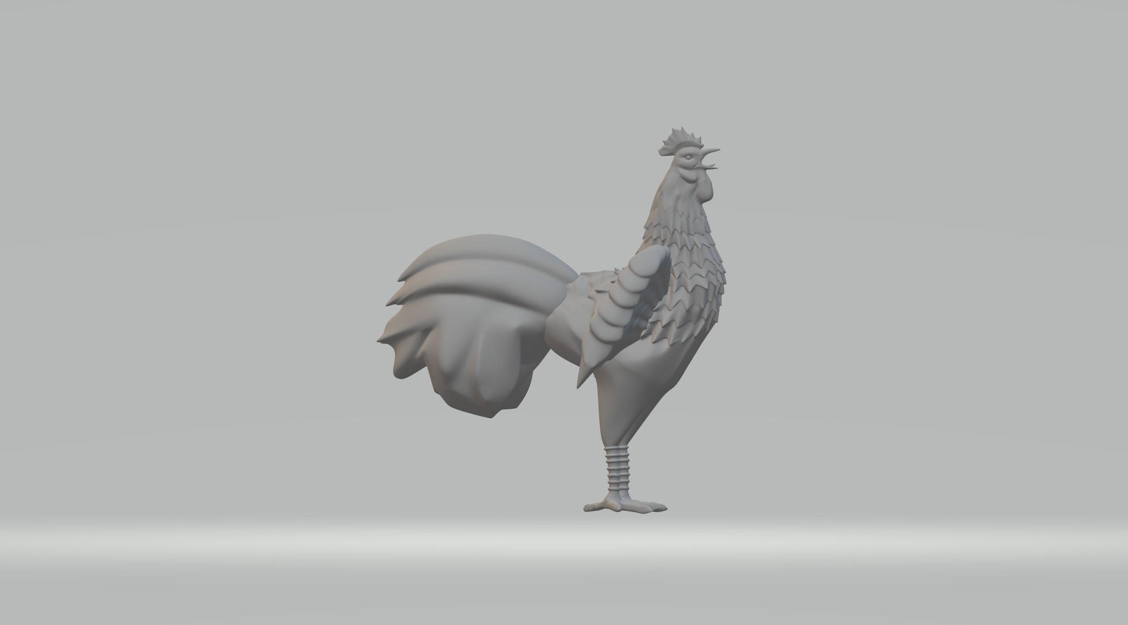 Rooster 3D print model_3