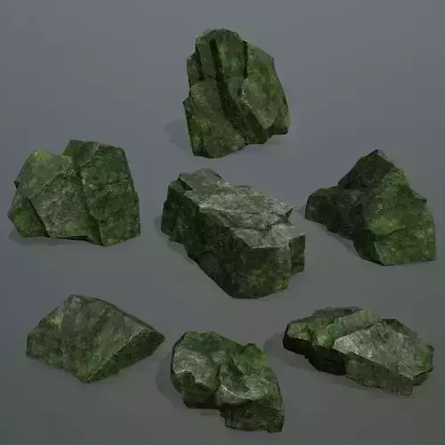 Rock Set 7 mossy