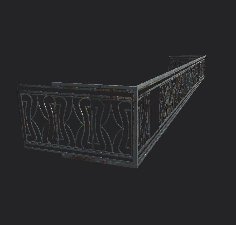 Grills and fences Low-poly 3D model_32