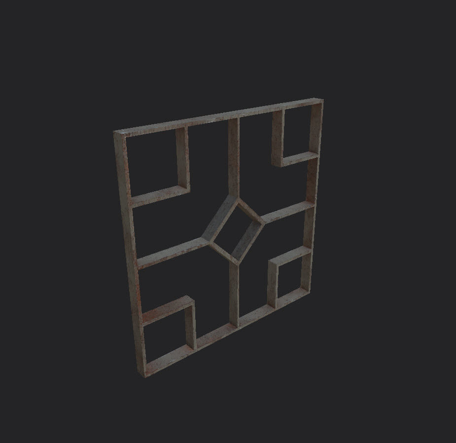 Grills and fences Low-poly 3D model_23