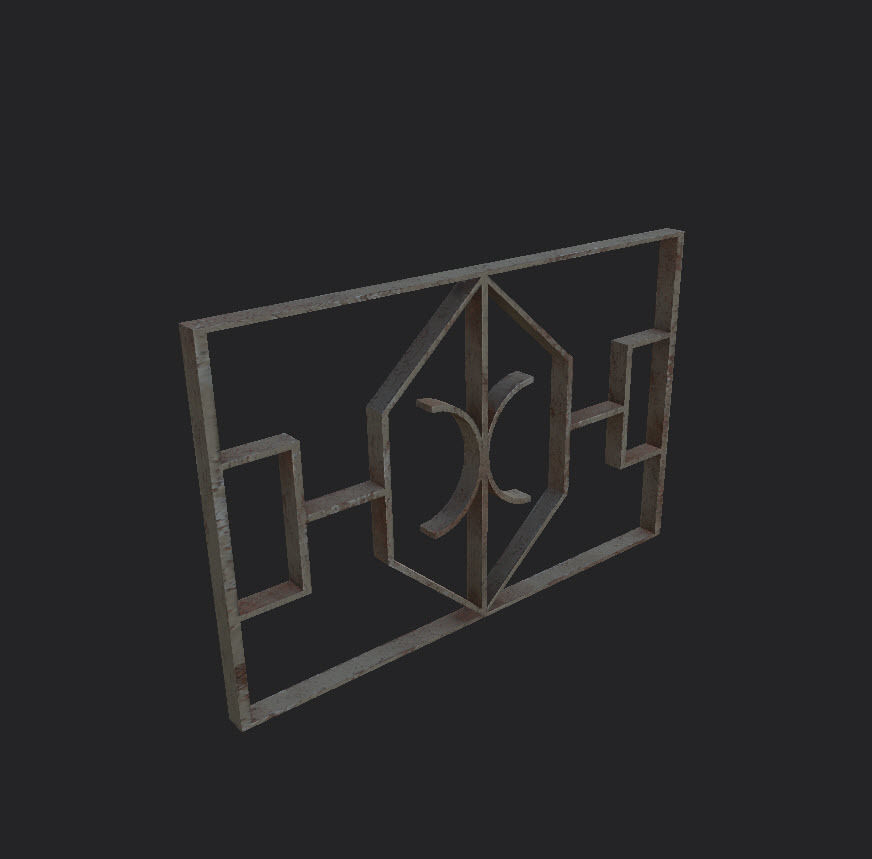 Grills and fences Low-poly 3D model_22