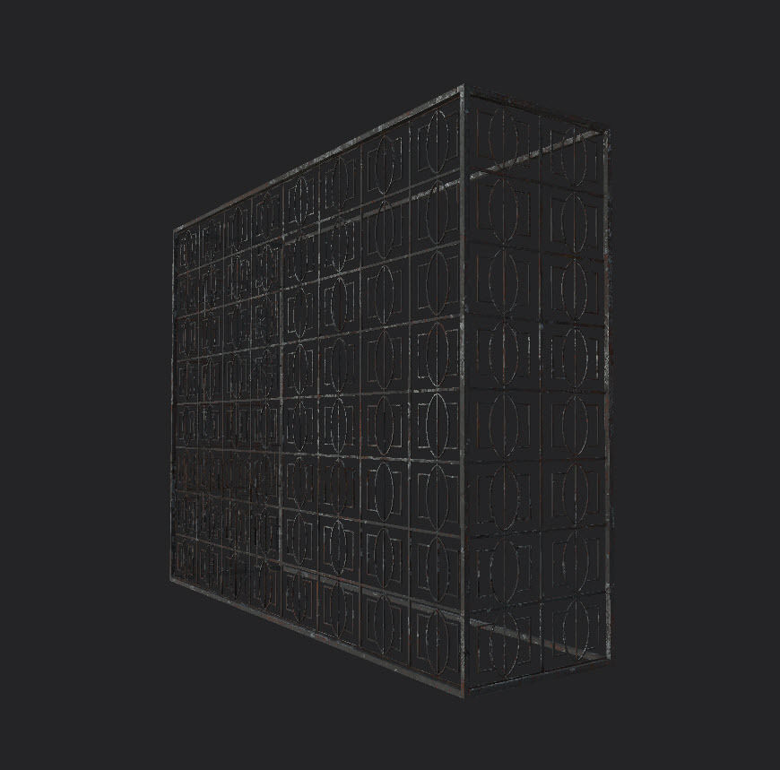 Grills and fences Low-poly 3D model_15