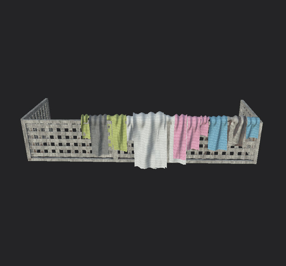 Grills and fences Low-poly 3D model_9