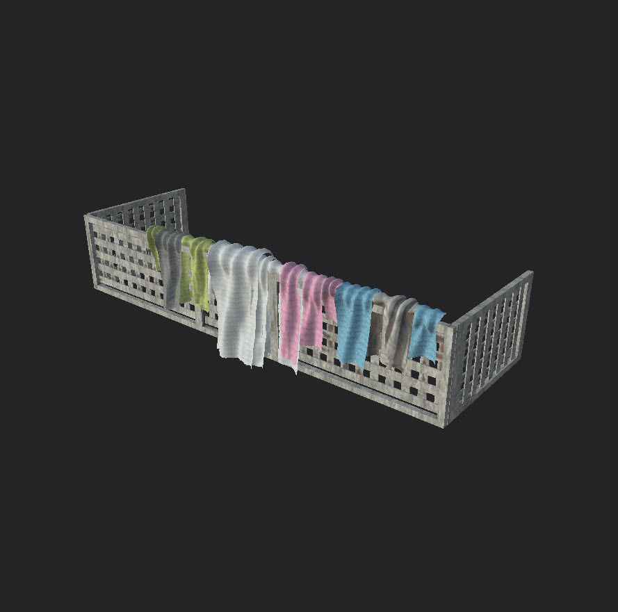Grills and fences Low-poly 3D model_8