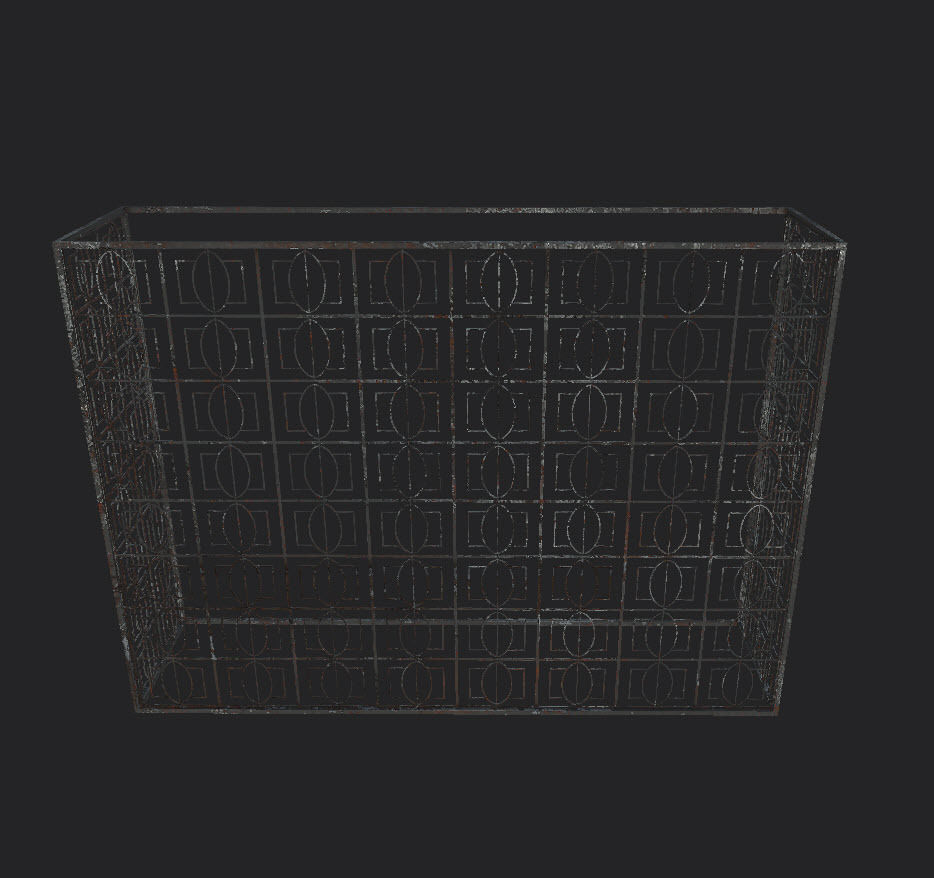 Grills and fences Low-poly 3D model_14