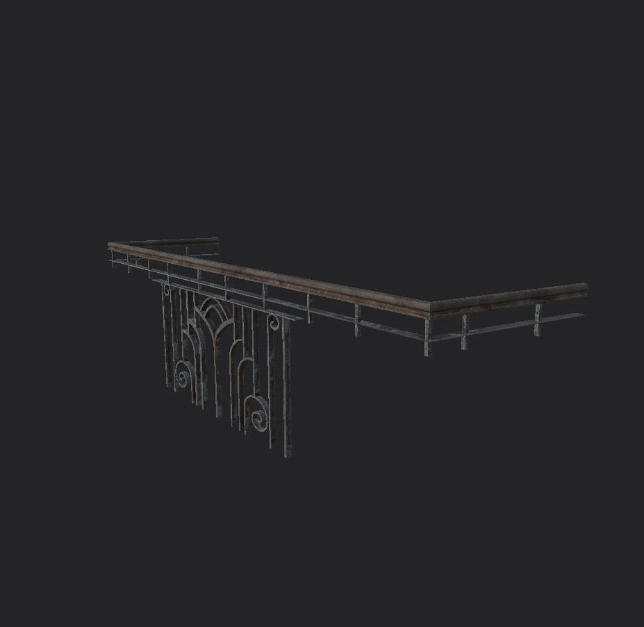 Grills and fences Low-poly 3D model_17