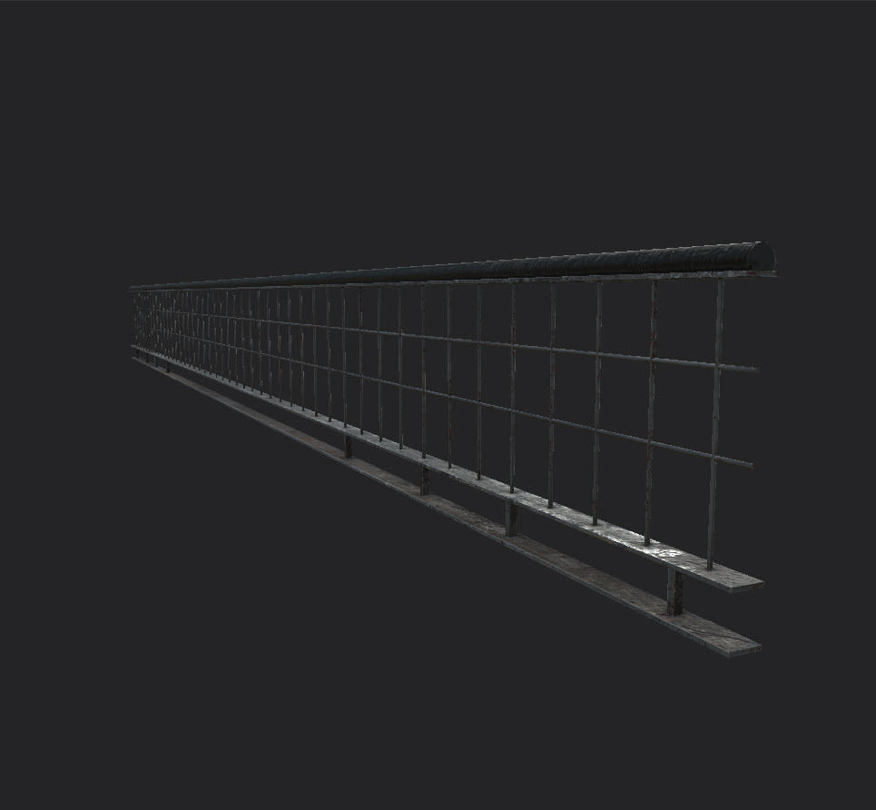 Grills and fences Low-poly 3D model_3