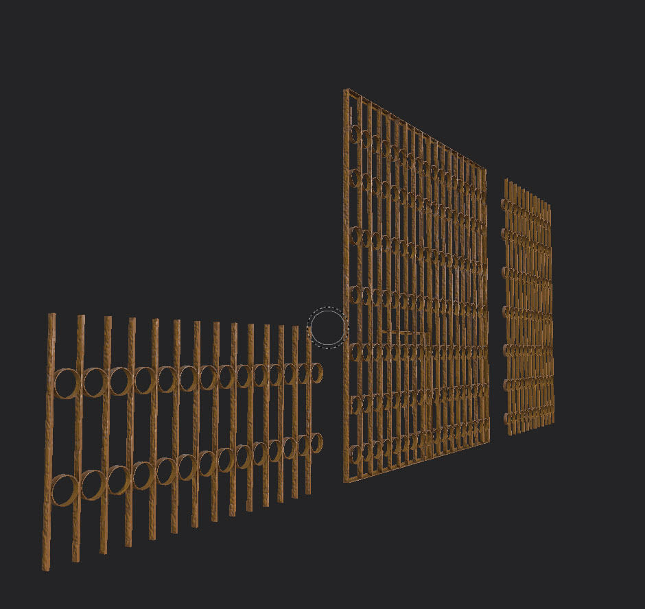 Grills and fences Low-poly 3D model_19