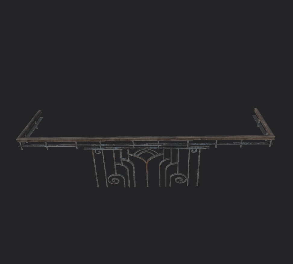Grills and fences Low-poly 3D model_18