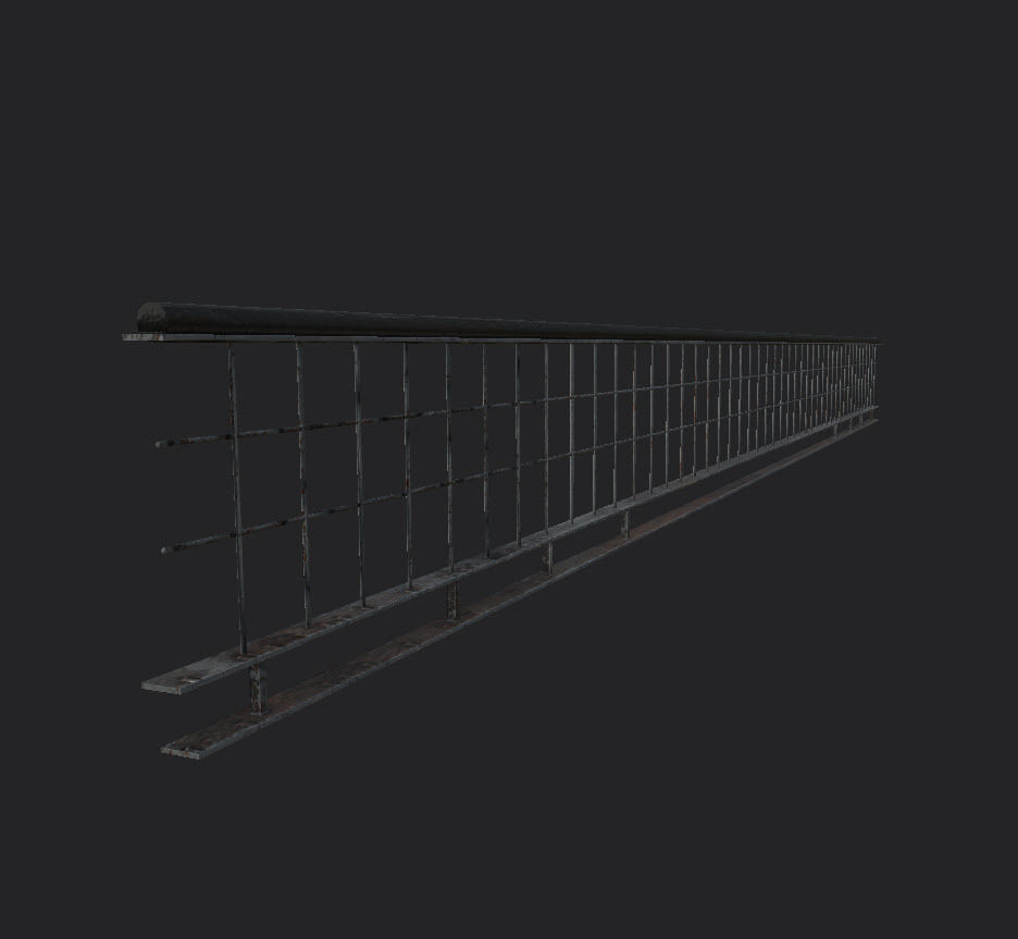 Grills and fences Low-poly 3D model_2