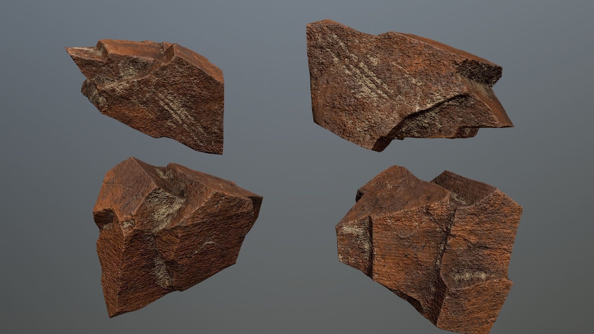 Rock Set 8 Low-poly 3D model_8