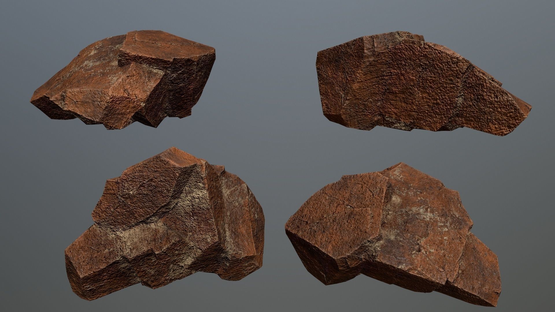 Rock Set 8 Low-poly 3D model_5