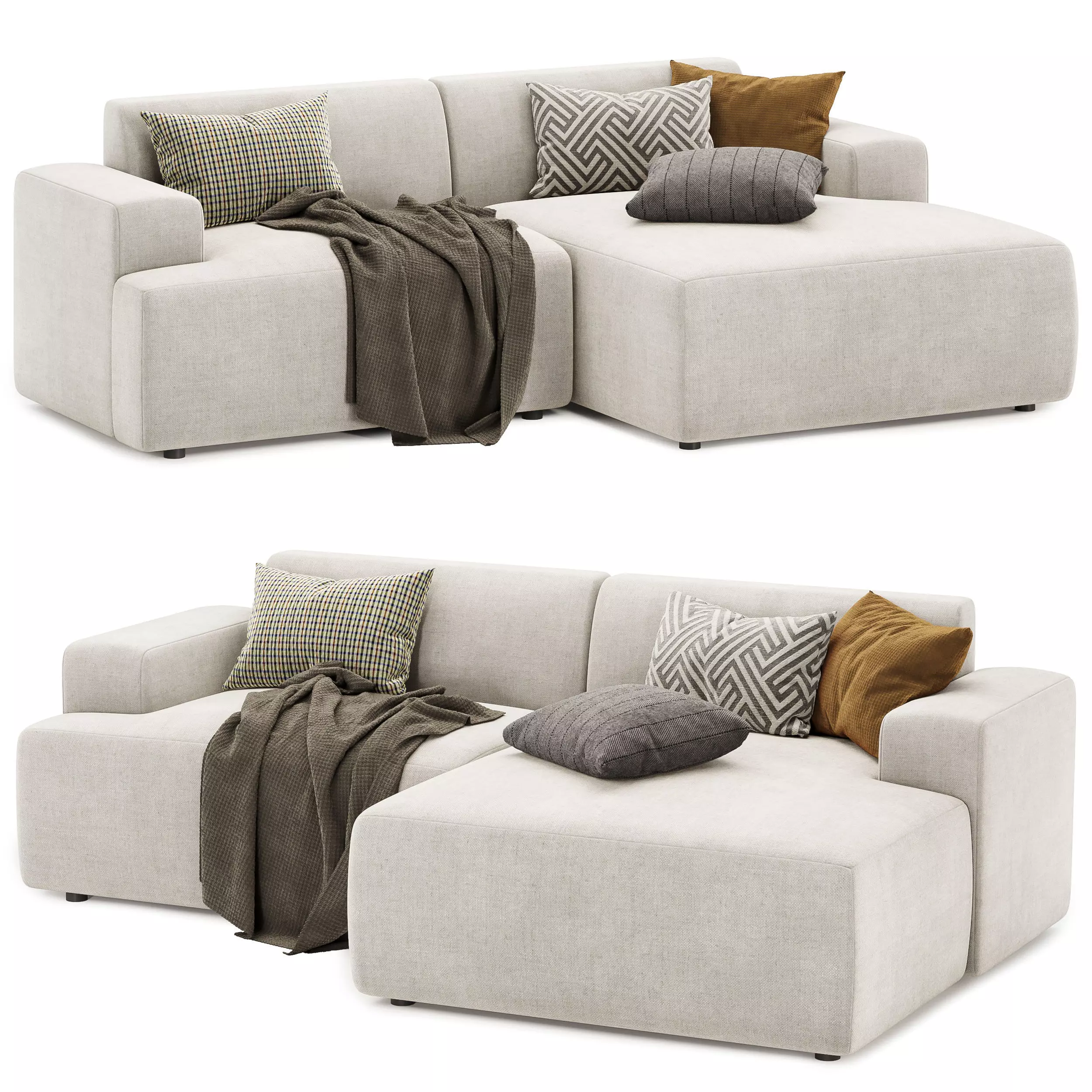 2 piece Hoekbank Melva corner sofa 3D model