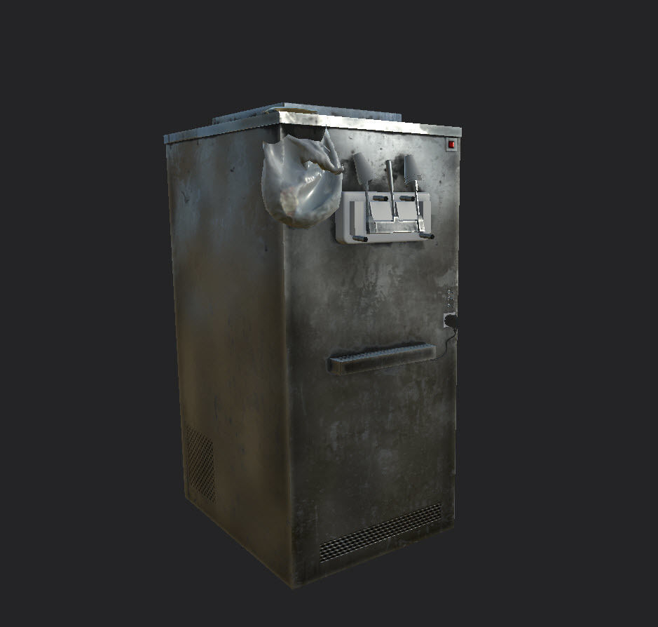 IceCream Dispenser Low-poly 3D model_1