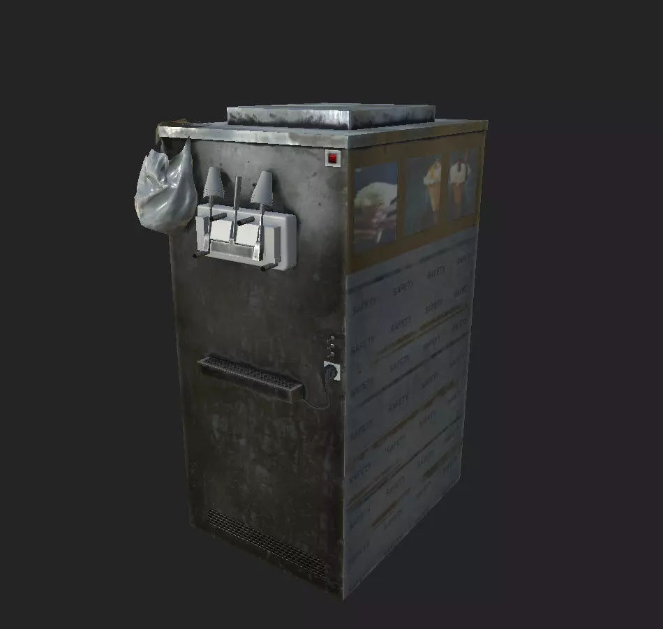 IceCream Dispenser Low-poly 3D model_0