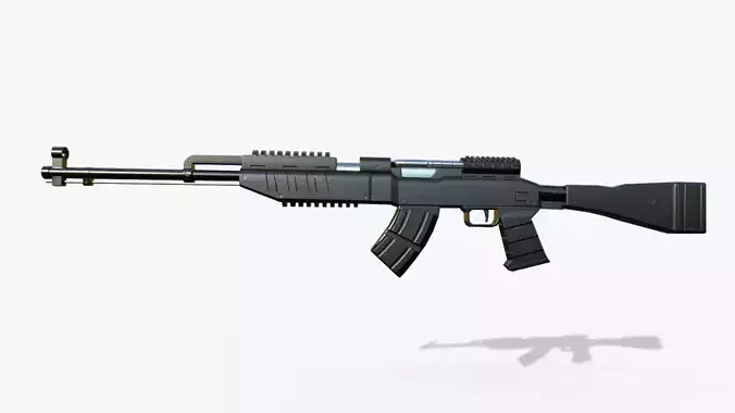 SKS Rifle  Low-poly 3D model