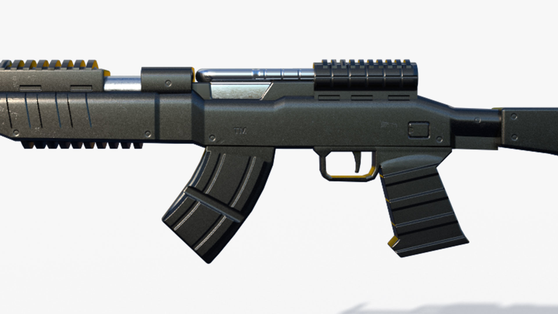 SKS Rifle  Low-poly 3D model_5