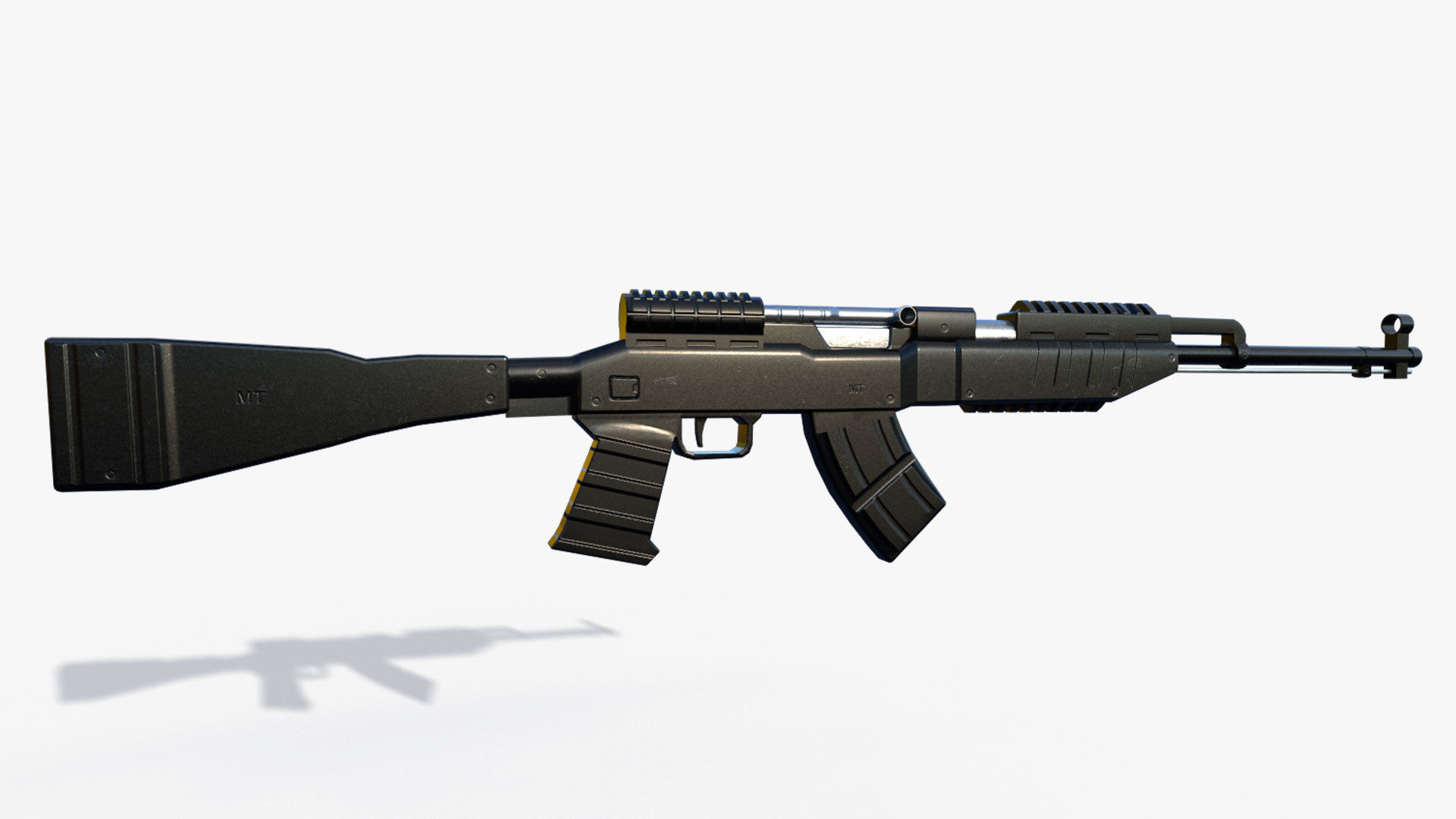 SKS Rifle  Low-poly 3D model_3