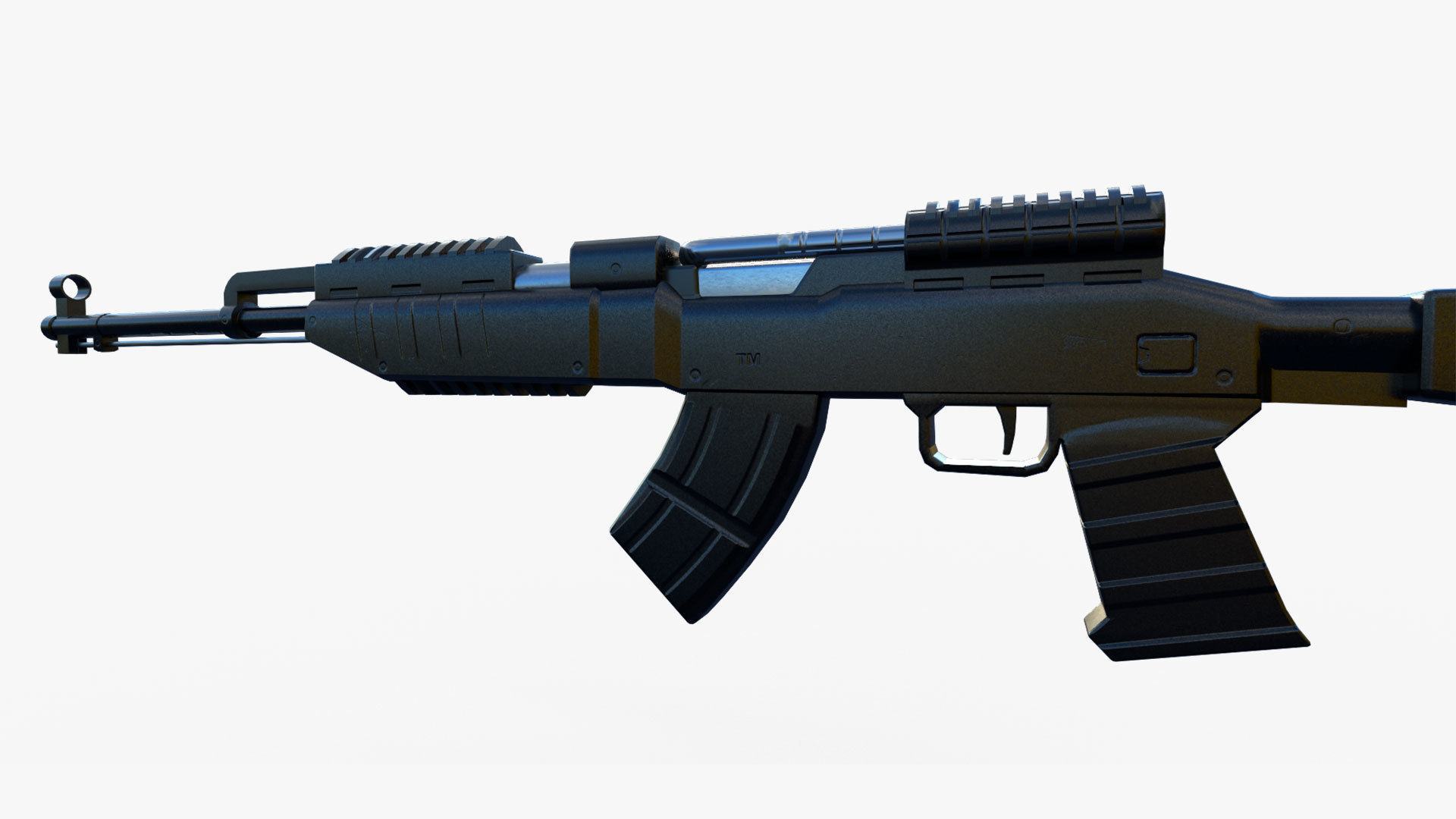 SKS Rifle  Low-poly 3D model_4