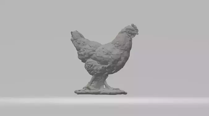 Hen Sculpture 3D print model